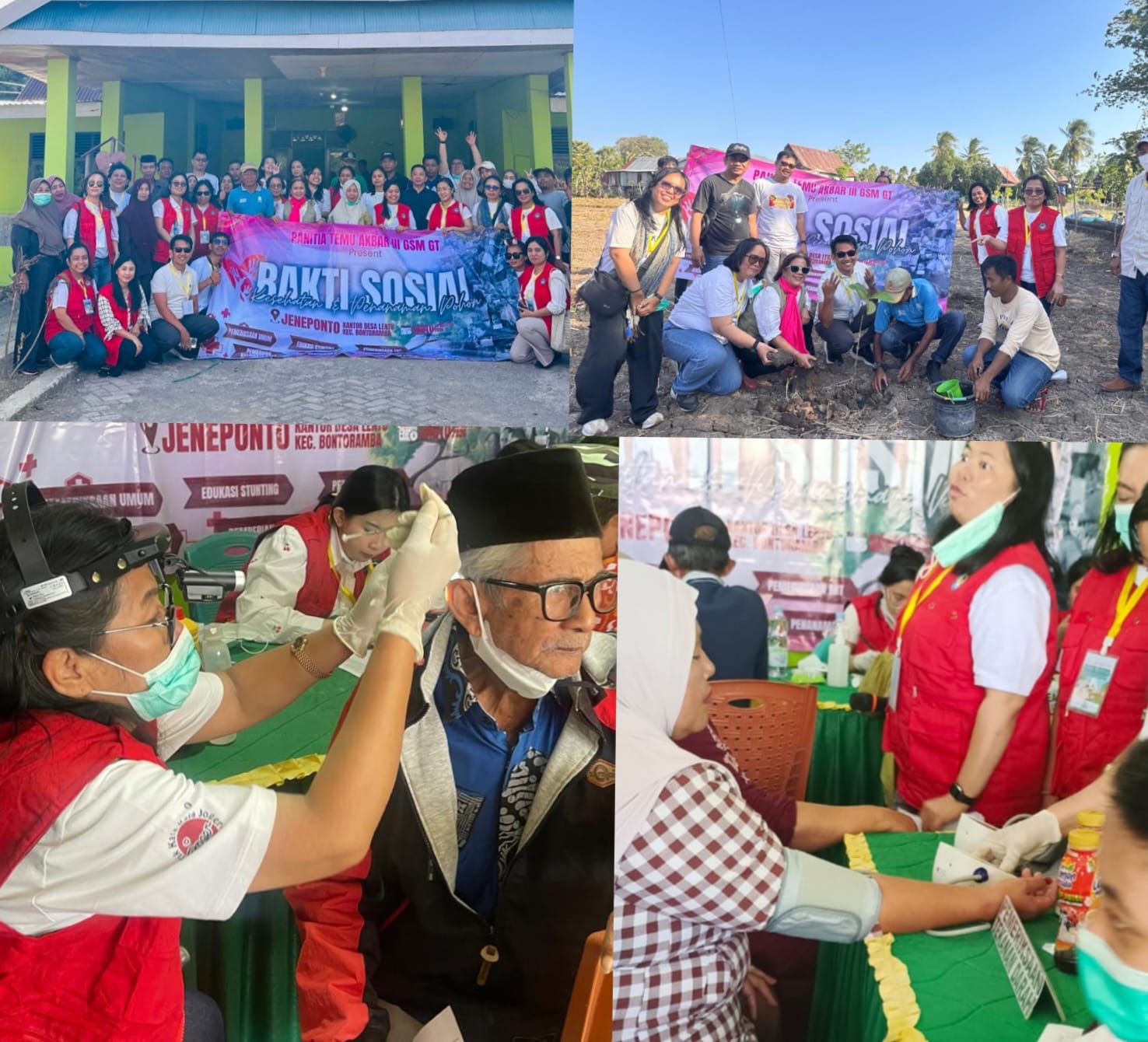 Cek Kesehatan dan Tanam Pohon, SMGT Sapa Warga Desa Lentu Jeneponto