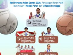 Lima Medali di Hari Pertama Asian Games 2026, Perjuangan Atlet Indonesia Berlanjut