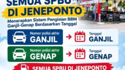 Pemkab Jeneponto Terapkan BBM Ganjil-Genap, Antrean SPBU Jadi Sorotan
