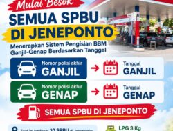 Pemkab Jeneponto Terapkan BBM Ganjil-Genap, Antrean SPBU Jadi Sorotan
