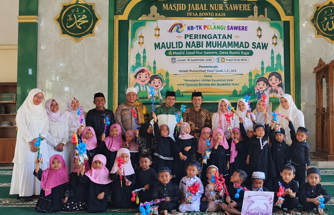 Masjid Jabal Nur dan KB-TK Pelangi Gelar Maulid Nabi
