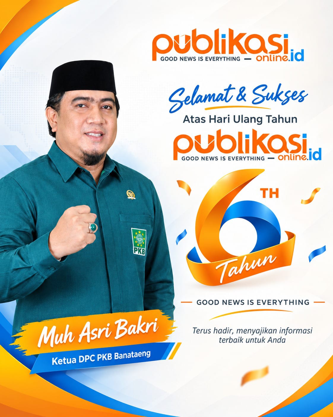 HUT ke-6 Publikasionline.id, Ketua PKB Bantaeng Asri Bakri Ingatkan Pentingnya Integritas Pers