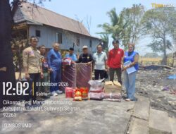 Pemkab Takalar Bergerak Cepat, Korban Kebakaran di Cikoang Terima Bantuan