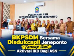 BKPSDM Bersama Disdukcapil Jeneponto ‘Tancap Gas’ Aktivasi IKD Bagi ASN