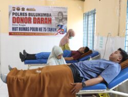 Sambut HUT Humas Polri ke-75, Polres Bulukumba Gelar Bakti Sosial
