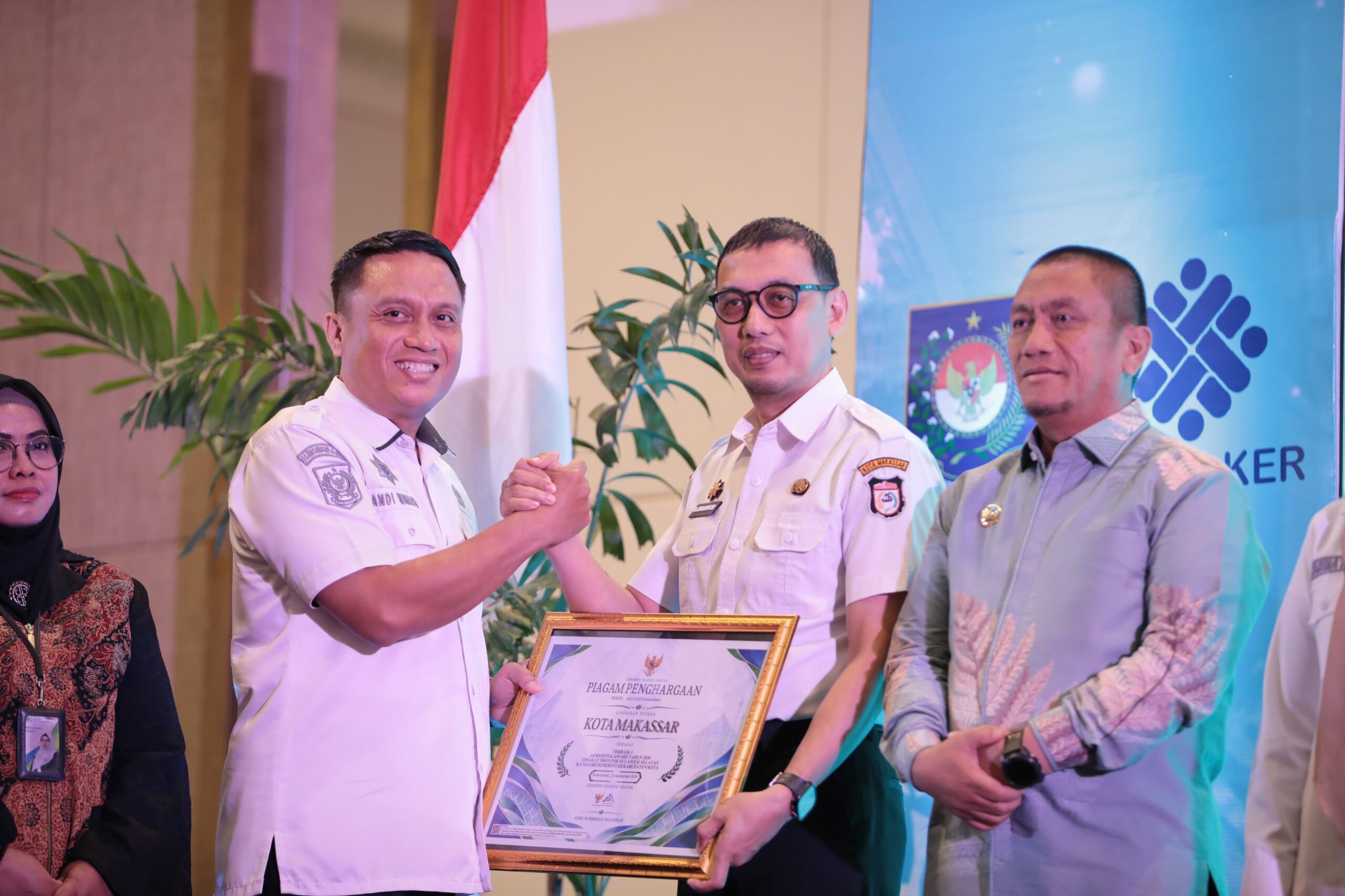 Di Bawah Kepemimpinan Munafri-Aliyah, Pemkot Makassar Raih Terbaik I Jamsostek Award 2026