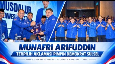 Appi Terpilih Sebagai Ketua Demokrat Sulsel disambut Teriakan Birukan Sulsel