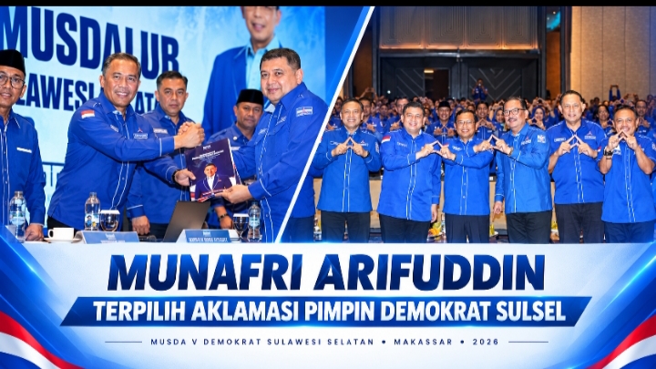 Appi Terpilih Sebagai Ketua Demokrat Sulsel disambut Teriakan Birukan Sulsel