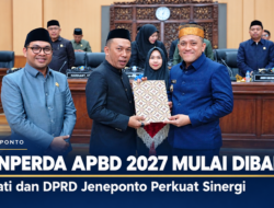 Bupati Serahkan Ranperda APBD 2027, Fraksi DPRD Jeneponto Sampaikan Pandangan Umum